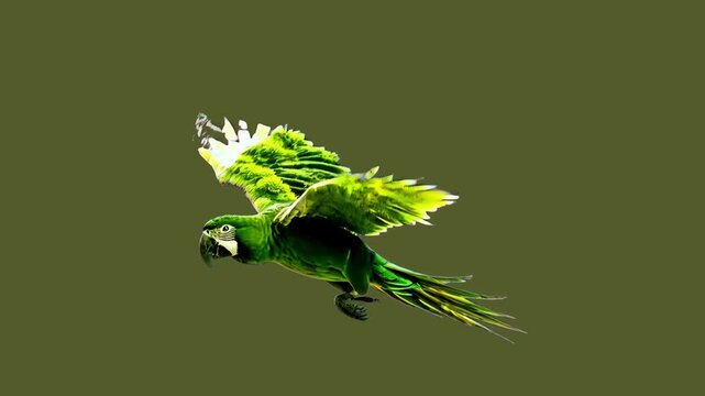 Double exposure parrot animal, 4K video