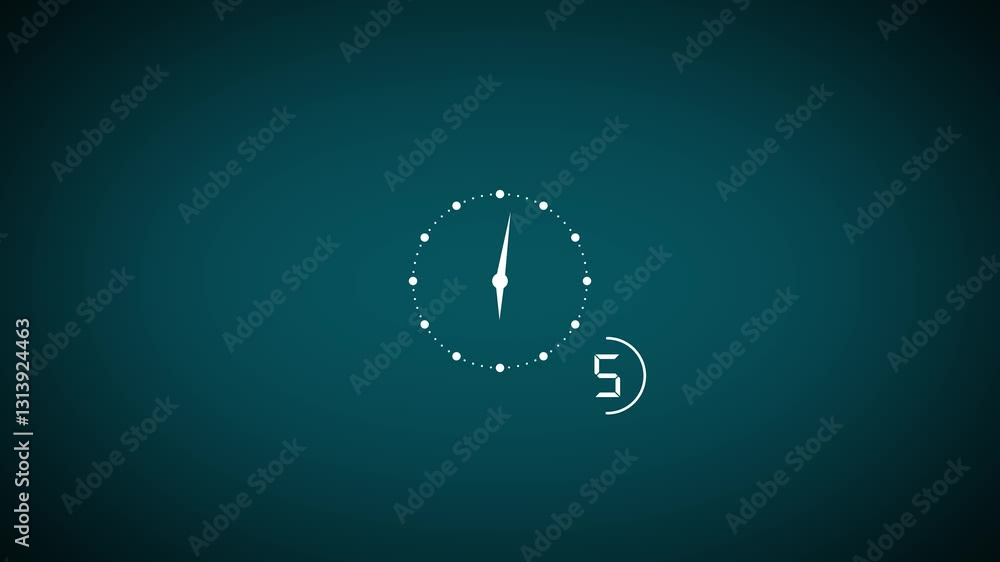 Poster 10 to 0 second countdown stopwatch icon timer,10 second countdown timer for you workout video.