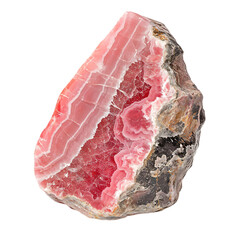 Polished Rhodochrosite Stone Isolated on Transparent Background