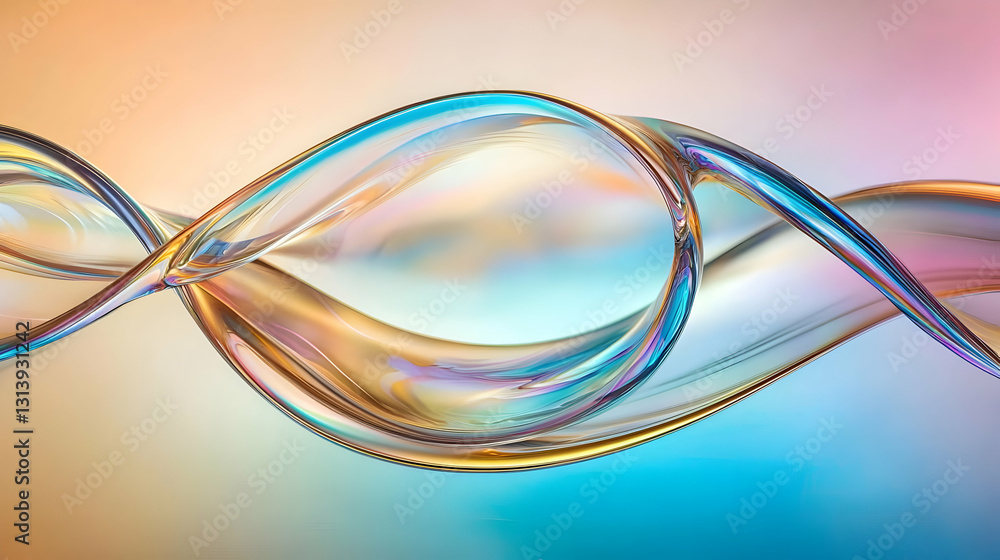 Poster abstract colorful fluid wave on a gradient background