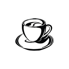 coffee cup icons set isolated vector on white background