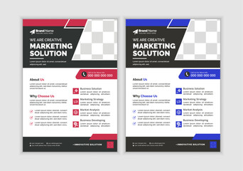 Creative business grow flyer design template with modern design, Learning and grow company business flyer template, digital marketing agency flyer, grow your business digital marketing new flyer.