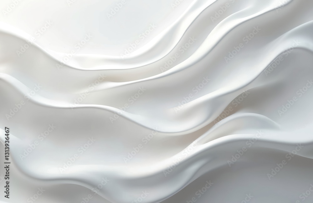 Leinwandbilder Abstract smooth white gray waves create soft luxurious texture background. Modern elegant minimalistic flowing gradient curve design. Sleek calm tranquil soothing contemporary stylish serene light