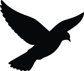 Obraz premium Silhouette of a dove in flight Vector