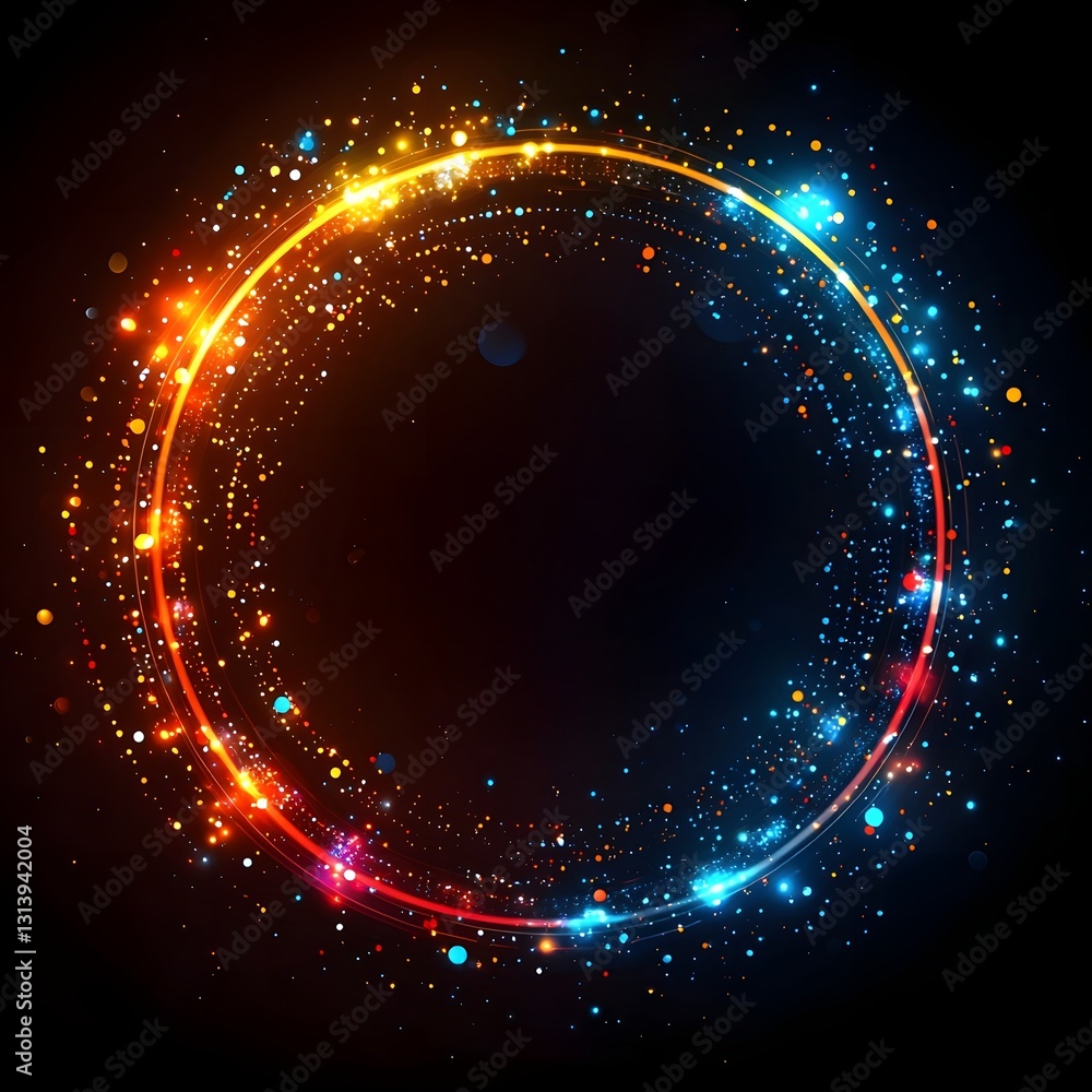 Poster mesmerizing minimalist glowing circular frame backdrop with sleek design