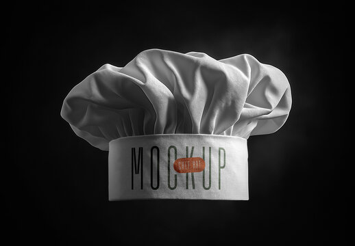 Chef Hat Mockup &ndash; Realistic Kitchen Branding Template for Culinary and Restaurant Identity