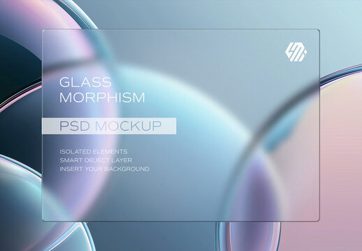 Transparent Glass Morphism Mockup