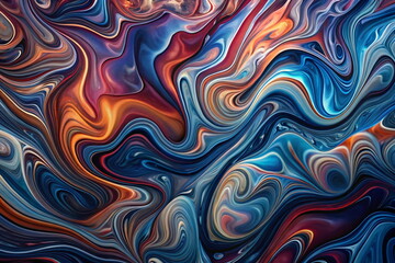 Fototapeta premium Colorful abstract background of flowing liquid paint. Smooth and soft. Abstract coloring background of the gradient with visual wave,pinch and lighting effects