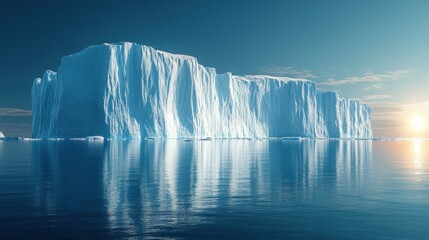 Majestic iceberg at sunrise