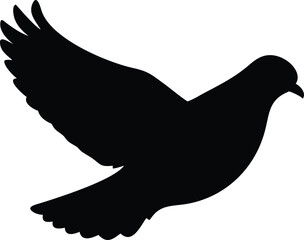 Obraz premium Silhouette of a dove in flight