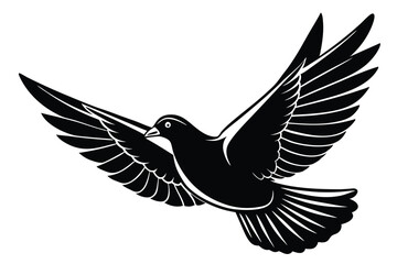 Obraz premium silhouette dove flying