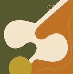 Vector set of minimal backgrounds with abstract organic shapes