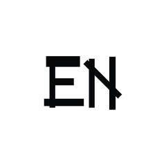EN monogram logo design letter text name symbol monochrome logotype alphabet character simple logo