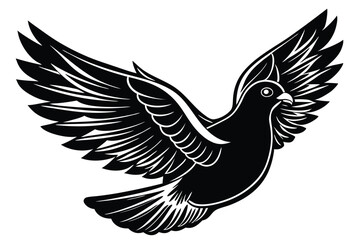 Obraz premium flying dove silhouette