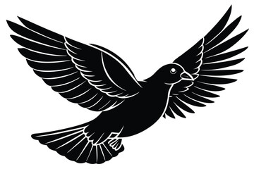 Fototapeta premium flying dove silhouette