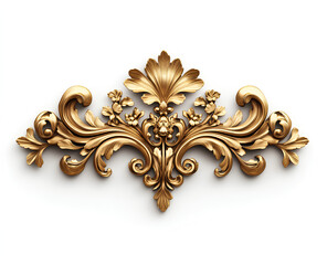 Baroque decorative elements 3D gold 