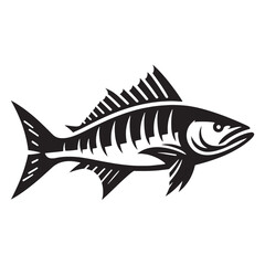 Gliding Tarpon silhouette, a true champion of the waves - Tarpon illustration - Minimalist Tarpon vector - Fish silhouette
