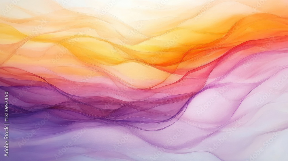 Poster abstract flowing colorful gradient waves create beautiful art design elements