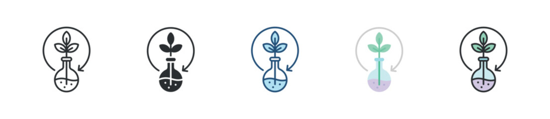 Biology Icon Set Multiple Style Collection