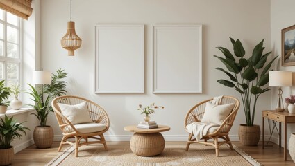 Bright And Inviting Minimalist Living Room Design With Natural Elements And Cozy Furnishings