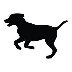 Naklejka premium dashing dog silhouette