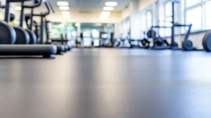 Fototapeta premium abstract background with gym interior featuring gray and black tones, industrial style, clean minimalist composition, modern layout
