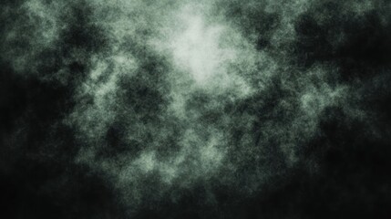 Abstract Dark Green Fog: A Mysterious and Ethereal Digital Painting
