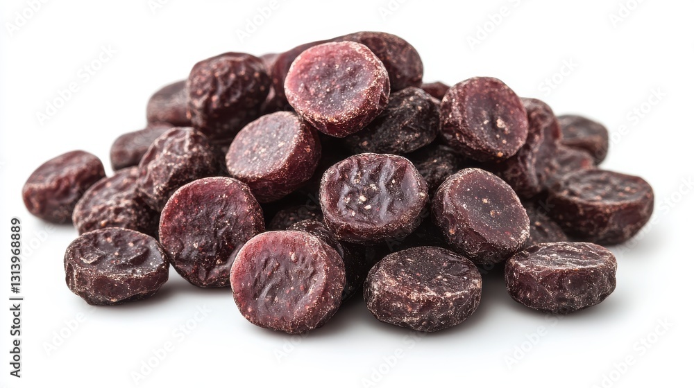 Poster heap of whole dried chinese red dates top view isolate on white background