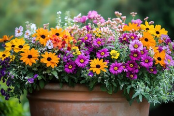 Colorful flower arrangements in pots vibrant garden designs floral display