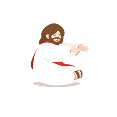 jesus with his arms opened
