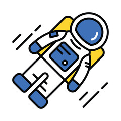 Astronaut  vector filled outline icon. EPS 10 file
