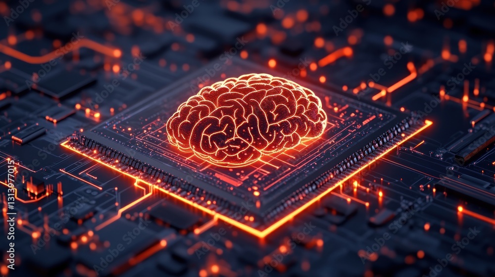 Poster artificial intelligence: brain on a microchip