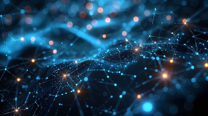Abstract digital technology network data