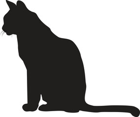 Cat Vector Illustration – Cute and Playful Feline in Artistic Style