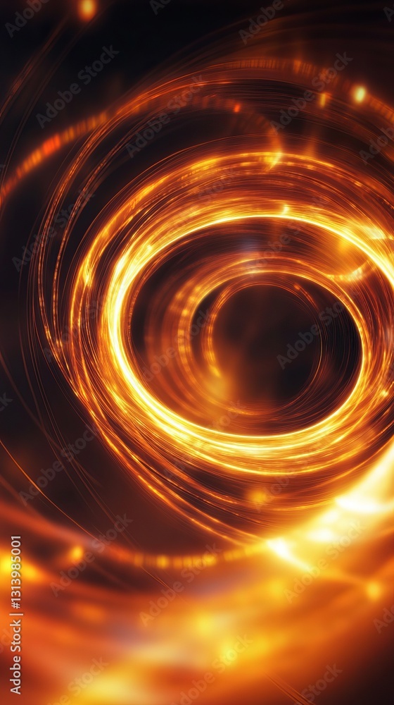 Poster cosmic vortex: exploring dynamic energy swirls in a celestial universe