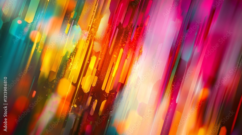 Aufkleber abstract colorful background with vibrant light and dynamic bokeh effects
