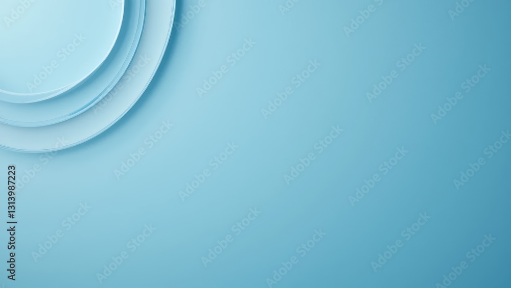 Aufkleber abstract blue background featuring smooth curved shapes and layered design elements