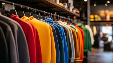 Colorful Hoodies on Display: A Vibrant Fashion Collection