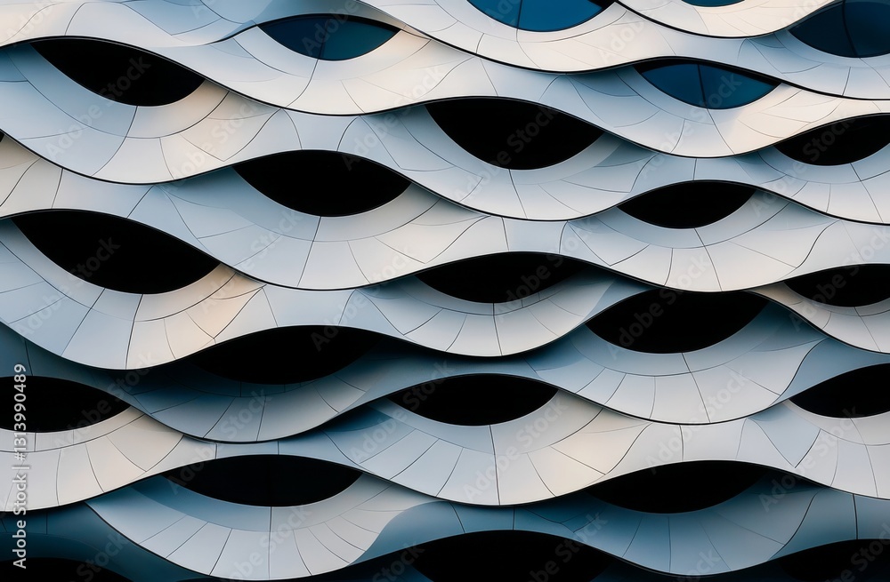 Poster the exterior of modern architecture serves as a building abstract background