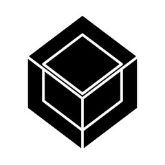 cube glyph icon