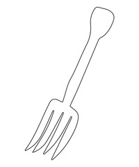 fork icon in thin outline