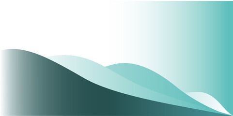 Green Tone abstract vector, waves, 