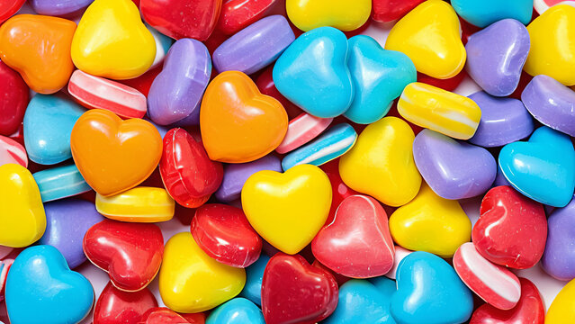heart shaped colorful candy - Powered by Adobe
