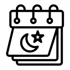 Icon Calendar With Style Outline