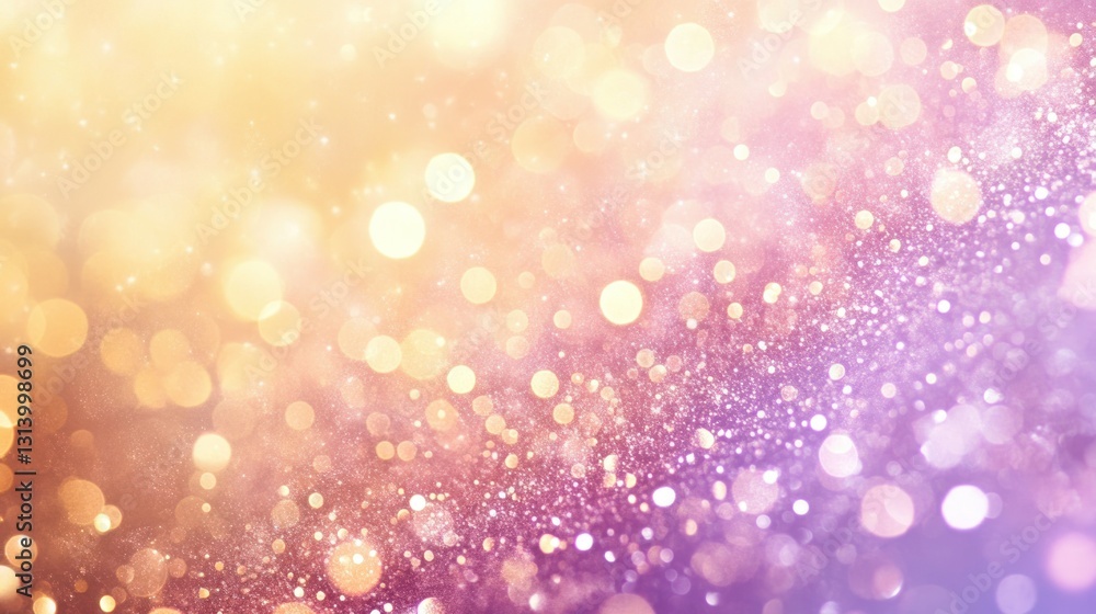 Poster beautiful colorful bokeh effect of light and sparkle in space
