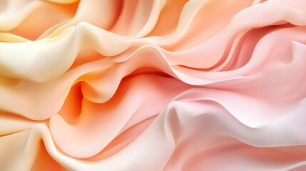 Obraz premium Soft flowing fabric in shades of orange and pink creating a pattern