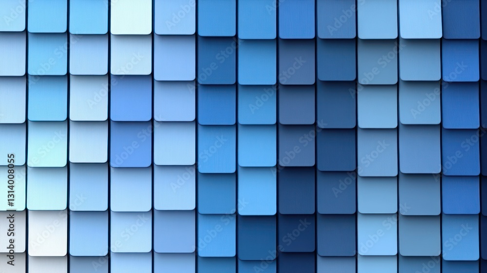 Poster a collection of blue square tiles forming a repeating pattern