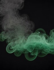Fototapeta premium smoke effect isolated on a black background