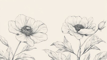 Two detailed illustrations of flowering plants against a neutral background