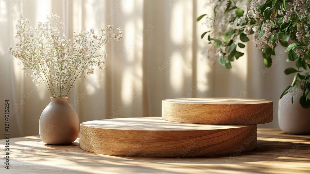 Poster modern product display podium scene background